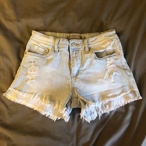 Just U.S.A. light wash cut off shorts
